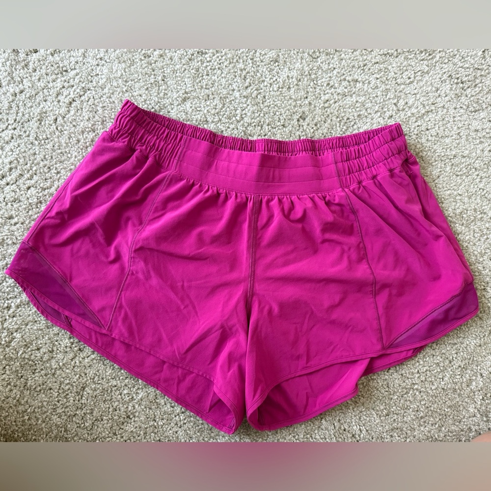 Pink Lululemon Hotty Hot Shorts 4”